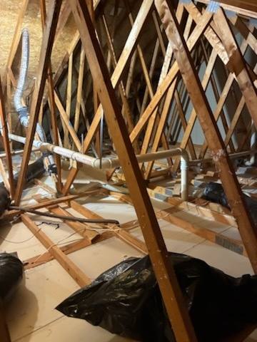 Attic with Insulation Removed
